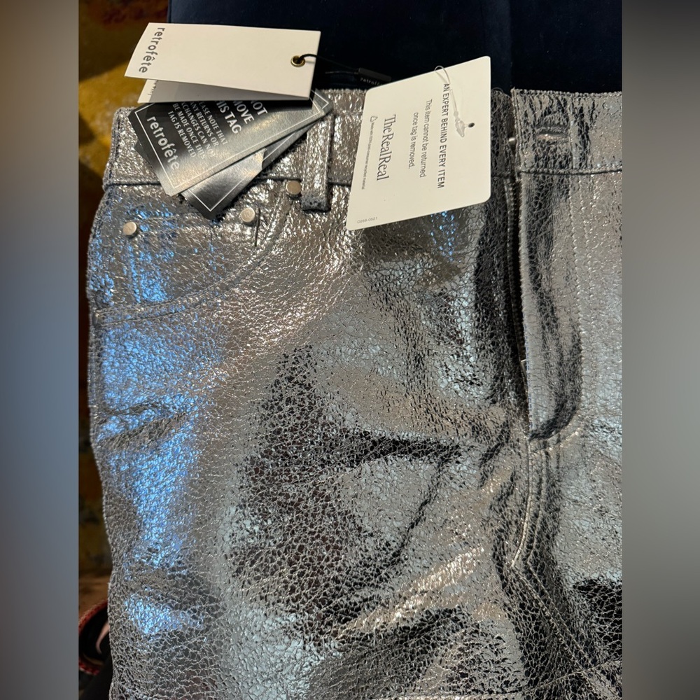 Retrofete Nico Silver Skirt - Picture 3 of 6